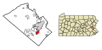 Lehigh County Pennsylvania Incorporated and Unincorporated areas Emmaus Highlighted